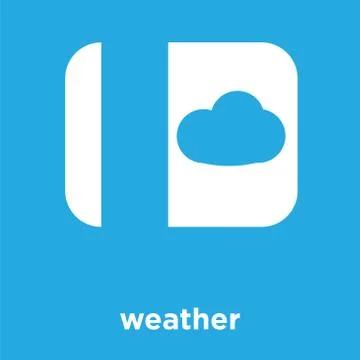 Weather icon isolated on blue background Stock Illustration