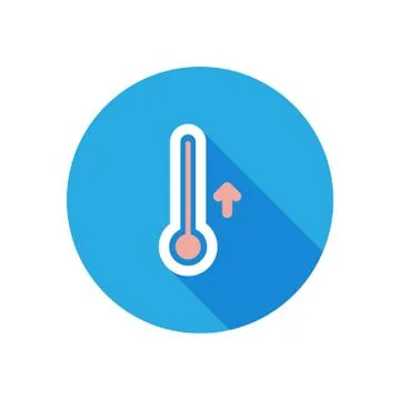 Weather icon with long shadow Stock Illustration