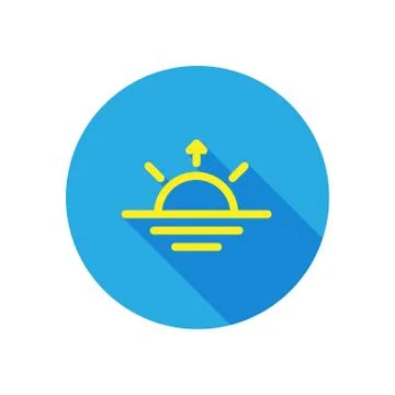 Weather icon with long shadow Stock Illustration