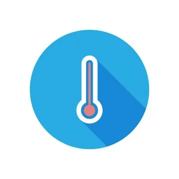Weather icon with long shadow Stock Illustration