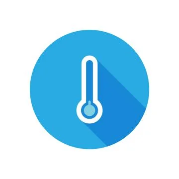 Weather icon with long shadow Stock Illustration