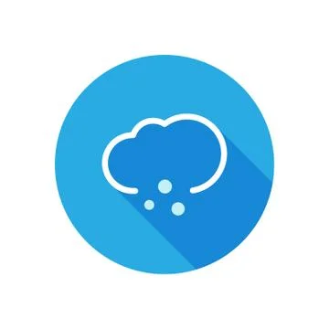 Weather icon with long shadow Stock Illustration