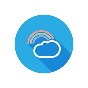 Weather icon with long shadow Stock Illustration