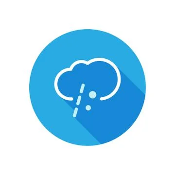 Weather icon with long shadow Stock Illustration