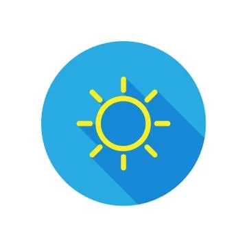 Weather icon with long shadow Stock Illustration