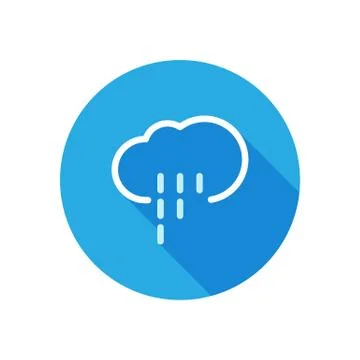 Weather icon with long shadow Stock Illustration