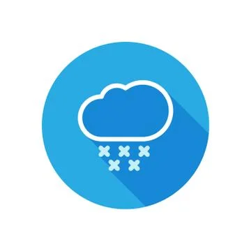 Weather icon with long shadow Stock Illustration