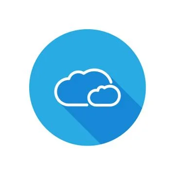 Weather icon with long shadow Stock Illustration