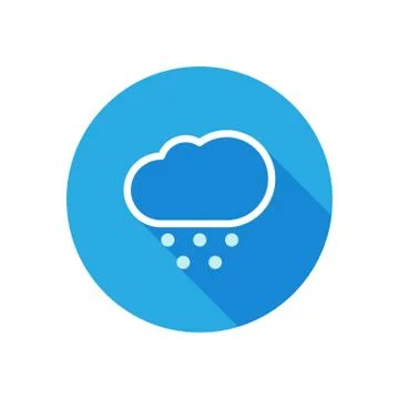 Weather icon with long shadow Stock Illustration