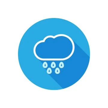 Weather icon with long shadow Stock Illustration
