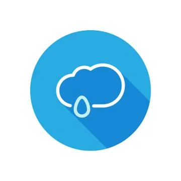 Weather icon with long shadow Stock Illustration