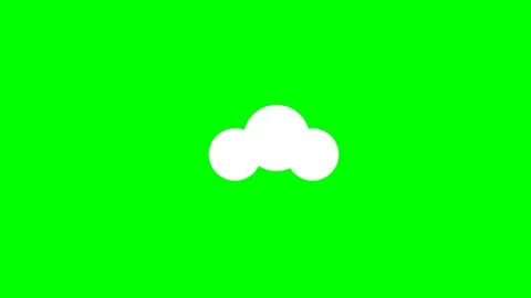 Weather Icon Morph Sun Cloud Rain Transition on Green Screen Stock Footage 340825655