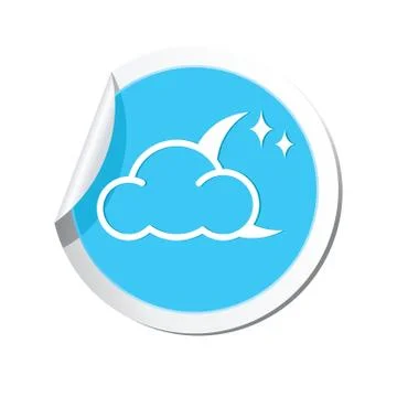 Weather icon round Stock Illustration