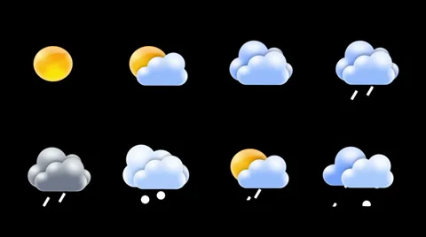 Weather icon set Video stock 30478759