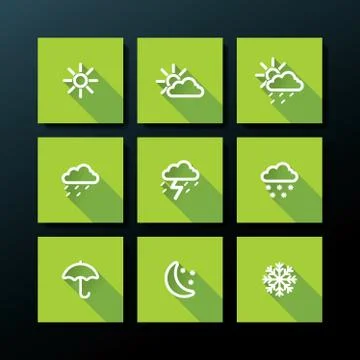 Weather icon set Stock Illustration