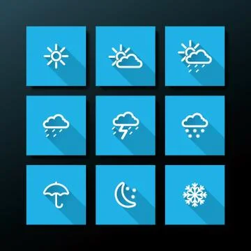 Weather icon set Stock Illustration