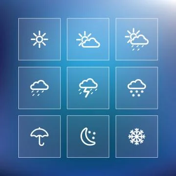 Weather icon set Stock Illustration