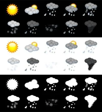 Weather Icon Set Illustrazione stock