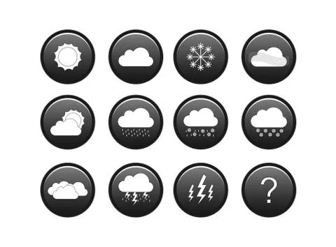 Weather icon set Stock Illustration