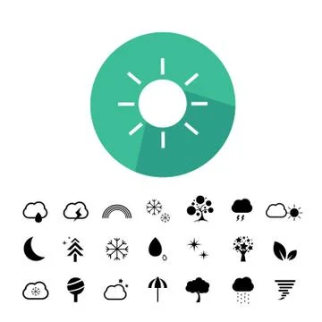 Weather icon set Illustrazione stock