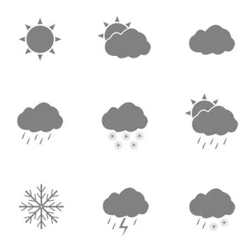 Weather icon set Stock Illustration