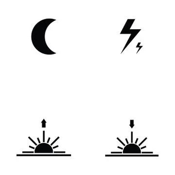 Weather icon set Illustrazione stock