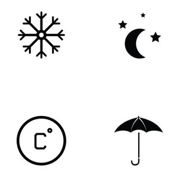 Weather icon set Stock Illustration