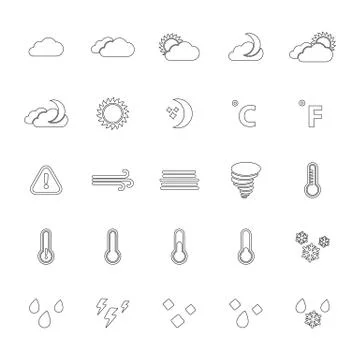 Weather icon set Stock Illustration