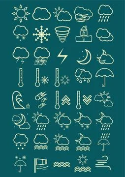 Weather Icon Set Stock Illustration