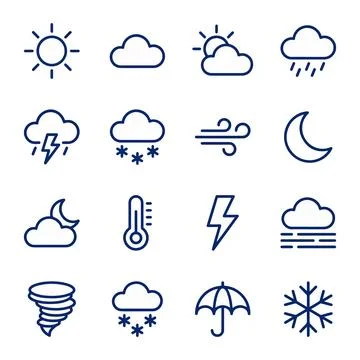 Weather Icon Set Иллюстрация