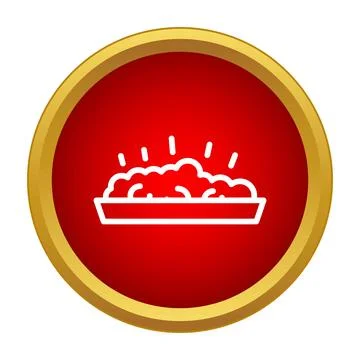 Weather icon showing cloud with shining sun Stock Illustration
