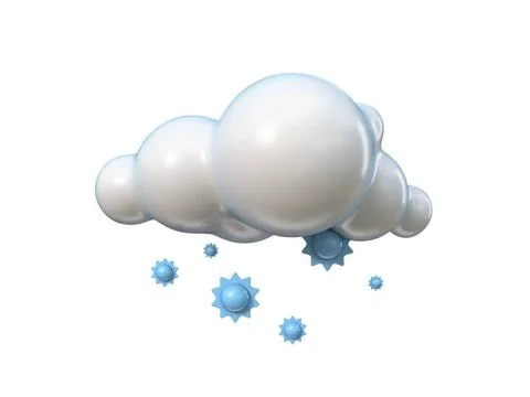 Weather icon Snow cloud 3D Weather icon Snow cloud 3D rendering illustrati... Stock Photos