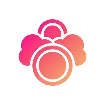 Weather icon solid gradient pink yellow summer beach symbol illustration. Illustrazione stock