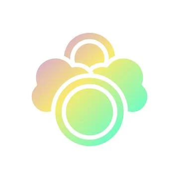 Weather icon solid gradient purple yellow green summer beach symbol illustr.. Stock Illustration