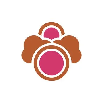 Weather icon solid red brown summer beach symbol illustration. 库存插图