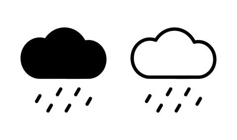 Weather icon vector. rain and clouds icon. cloud symbol Stock Illustration