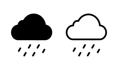 Weather icon vector. rain and clouds icon. cloud symbol Stock Illustration