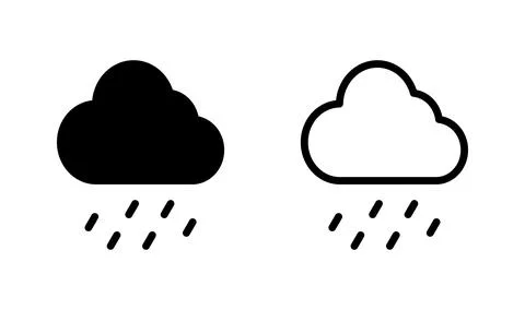 Weather icon vector. rain and clouds icon. cloud symbol Stock-Illustration
