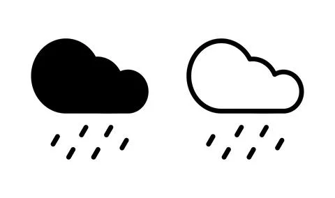 Weather icon vector. rain and clouds icon. cloud symbol Stock Illustration