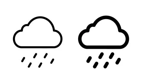 Weather icon vector. rain and clouds icon. cloud symbol Ilustração Stock