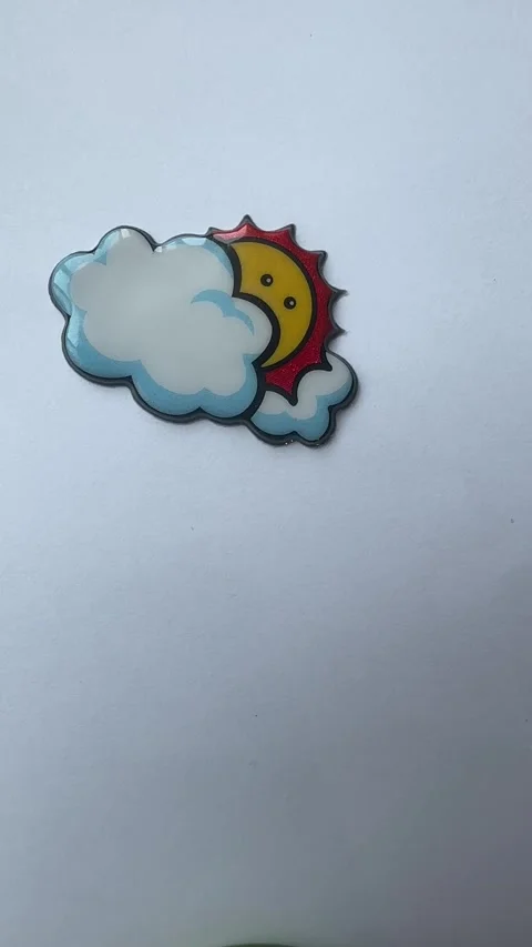 Weather Icons, Featuring Clouds, Rain, and Sun on White Background Vídeos de archivo 312836266