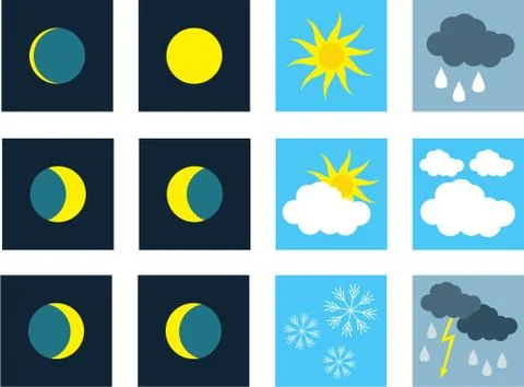 Weather. icons Stock Illustration