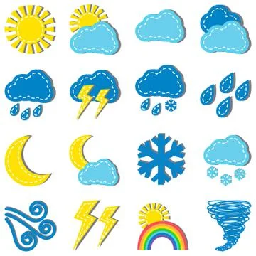 Weather icons Illustrazione stock