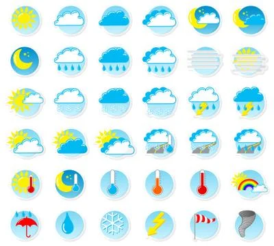 Weather icons Stock Illustration
