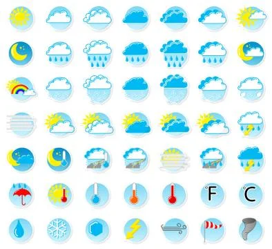 Weather icons Stock Illustration