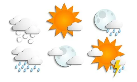 Weather icons Stock Illustration