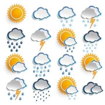Weather icons Stock Illustration