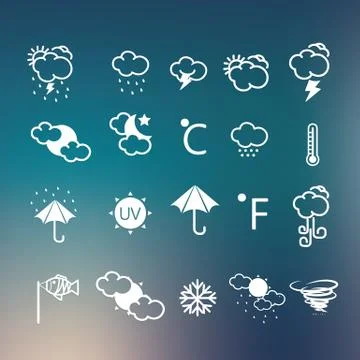 Weather icons Stock Illustration