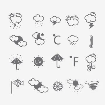 Weather icons Stock-Illustration