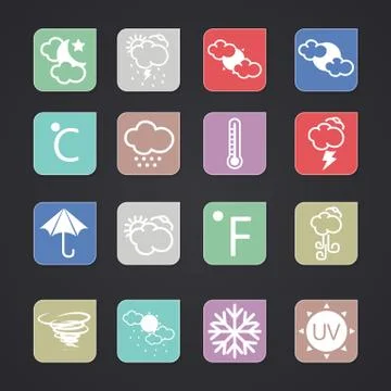 Weather icons Stock Illustration